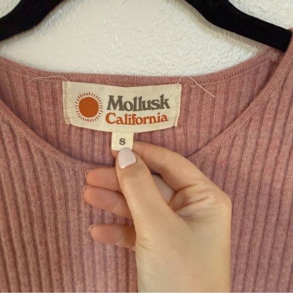 Mollusk California Ribbed Merino Wool Knit Shirt Size S - Picture 2 of 4